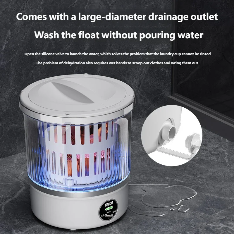 Mini Lavadora Portátil USB – Lava Ropa Pequeña en Minutos.