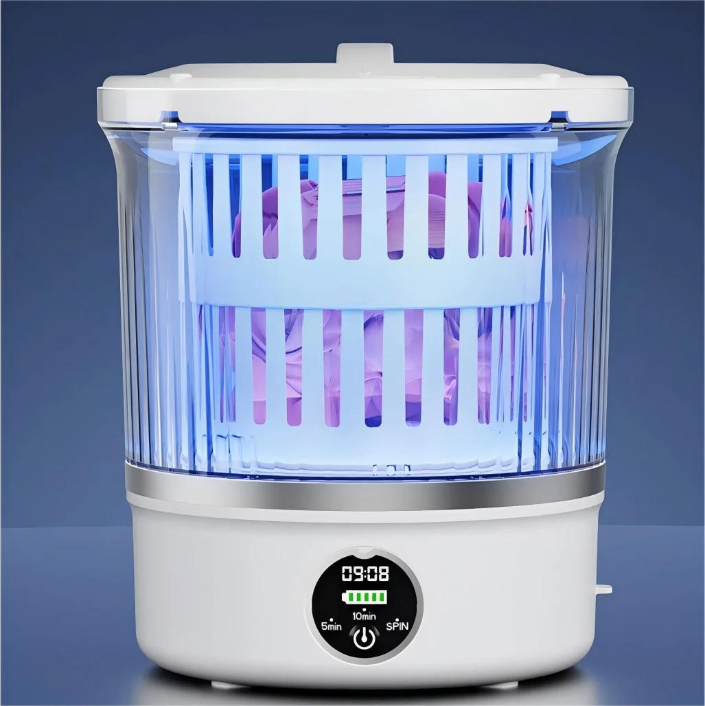 Mini Lavadora Portátil USB – Lava Ropa Pequeña en Minutos.